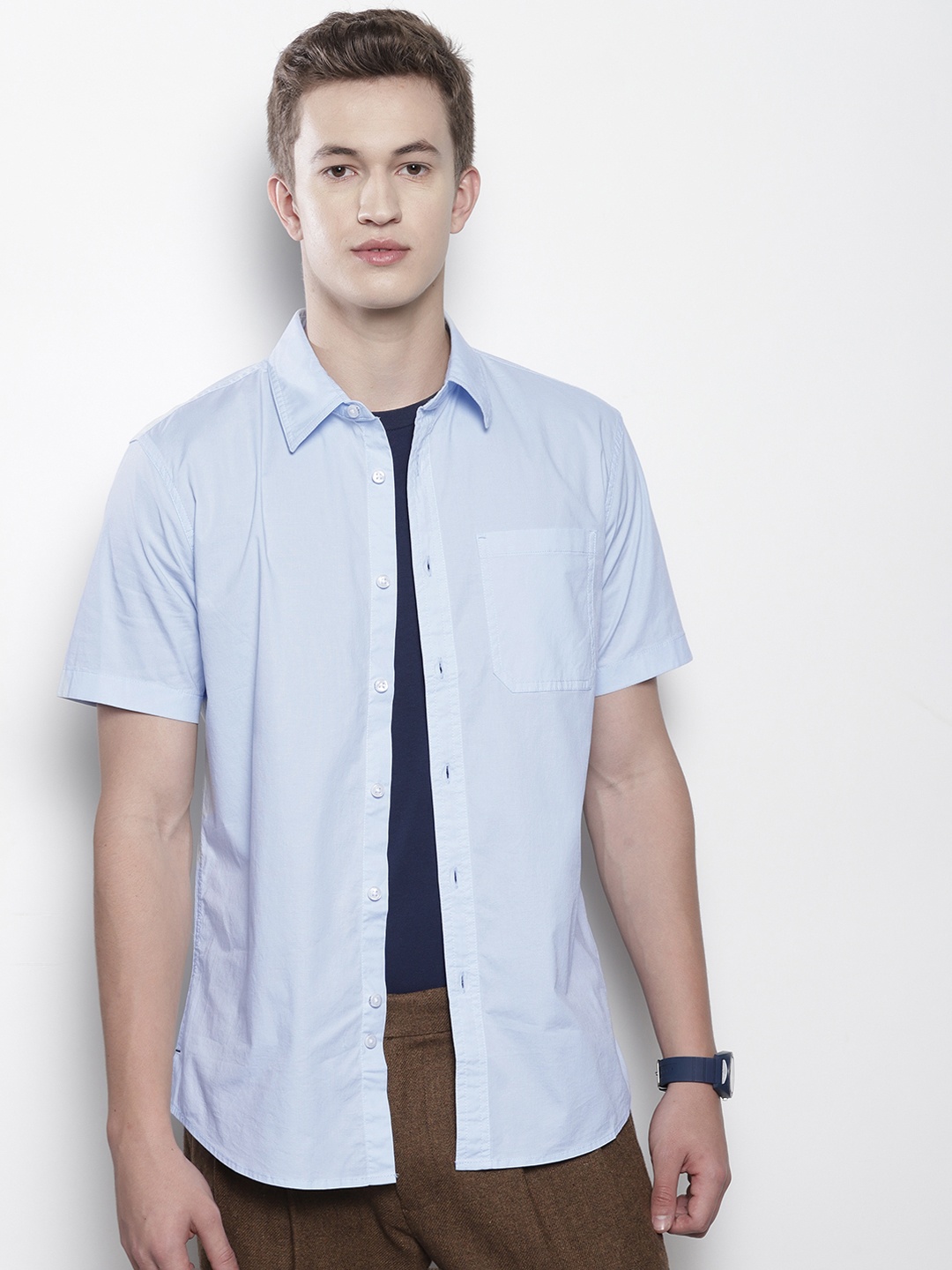 

SEMIR Men Casual Shirt, Blue