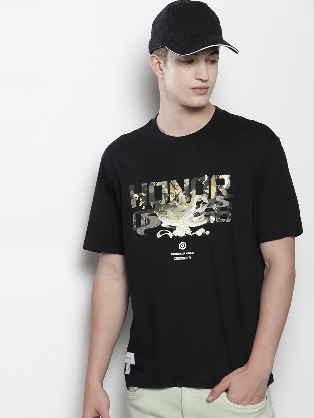 

SEMIR x Honor of Kings Typography Printed Relaxed Fit T-shirt, Black