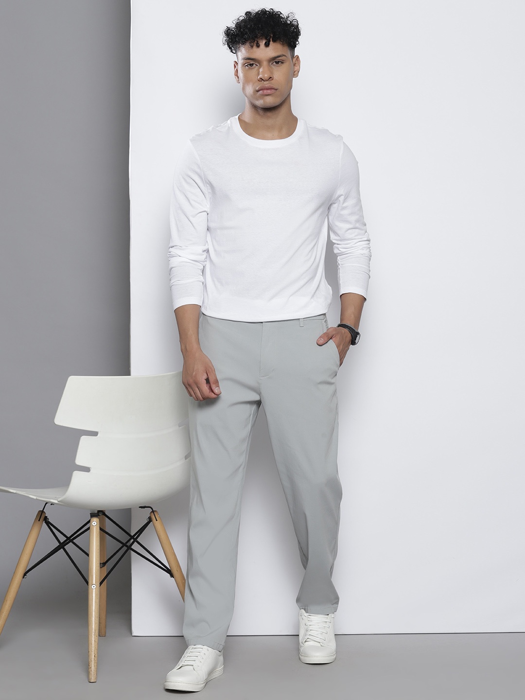 

SEMIR Men Regular Trousers, Grey