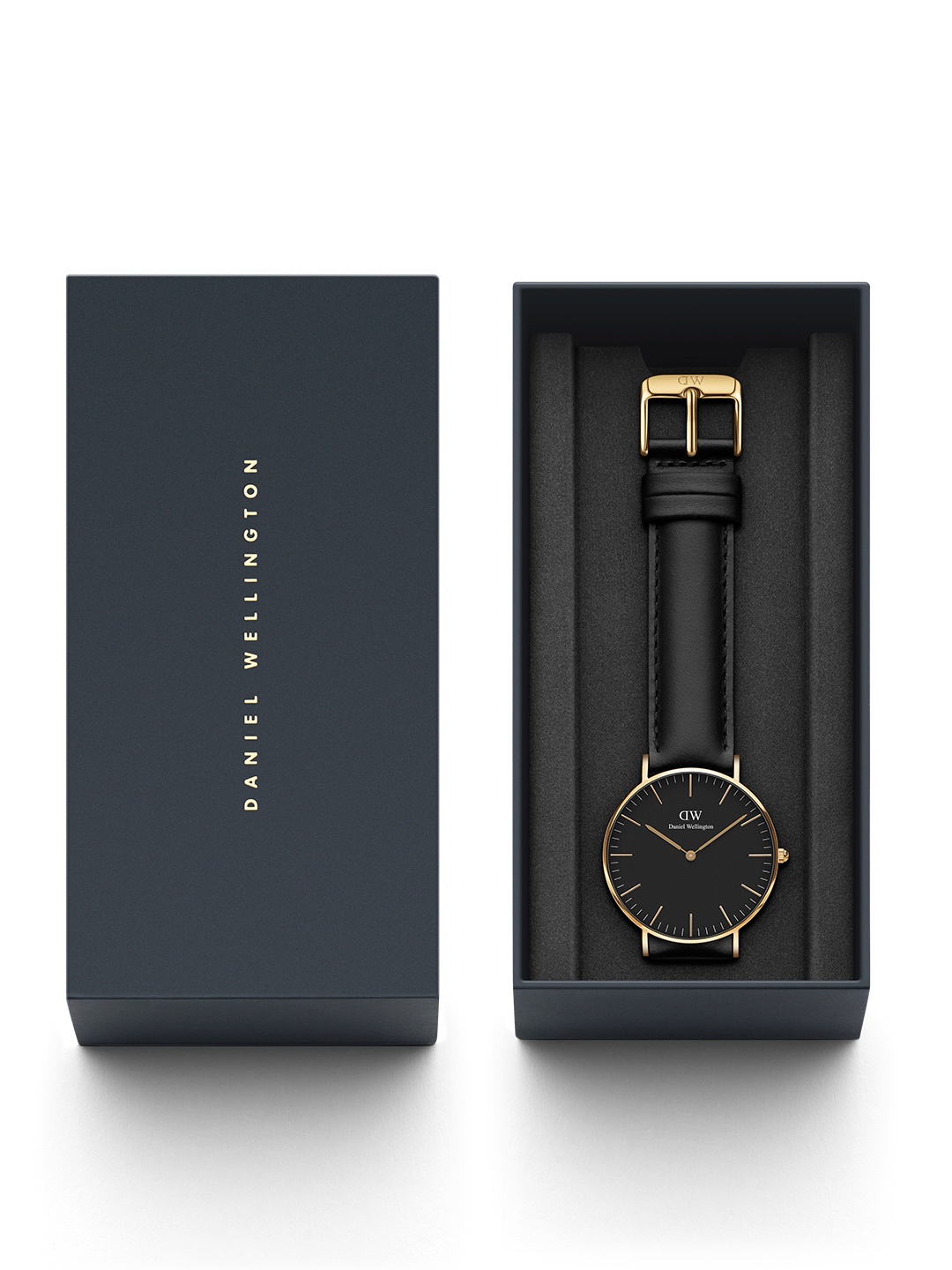 

Daniel Wellington Unisex Classic Sheffield 36mm Black Dial Round Analogue Watch-DW00100546