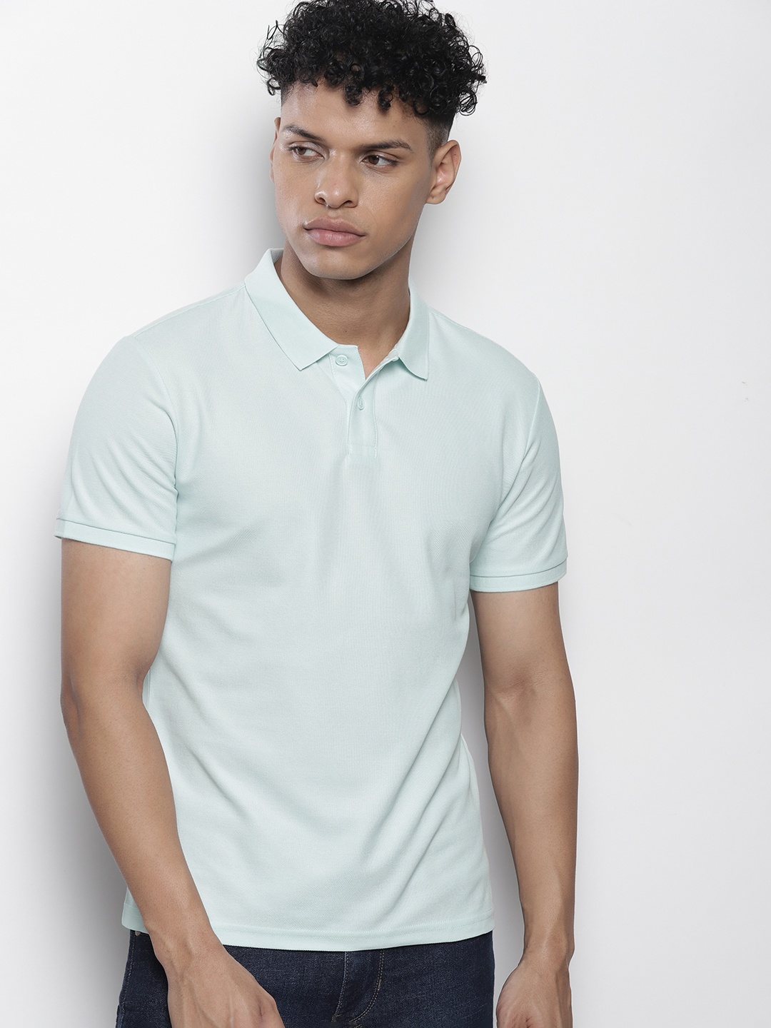 

SEMIR Men Polo Collar Slim Fit T-shirt, Blue