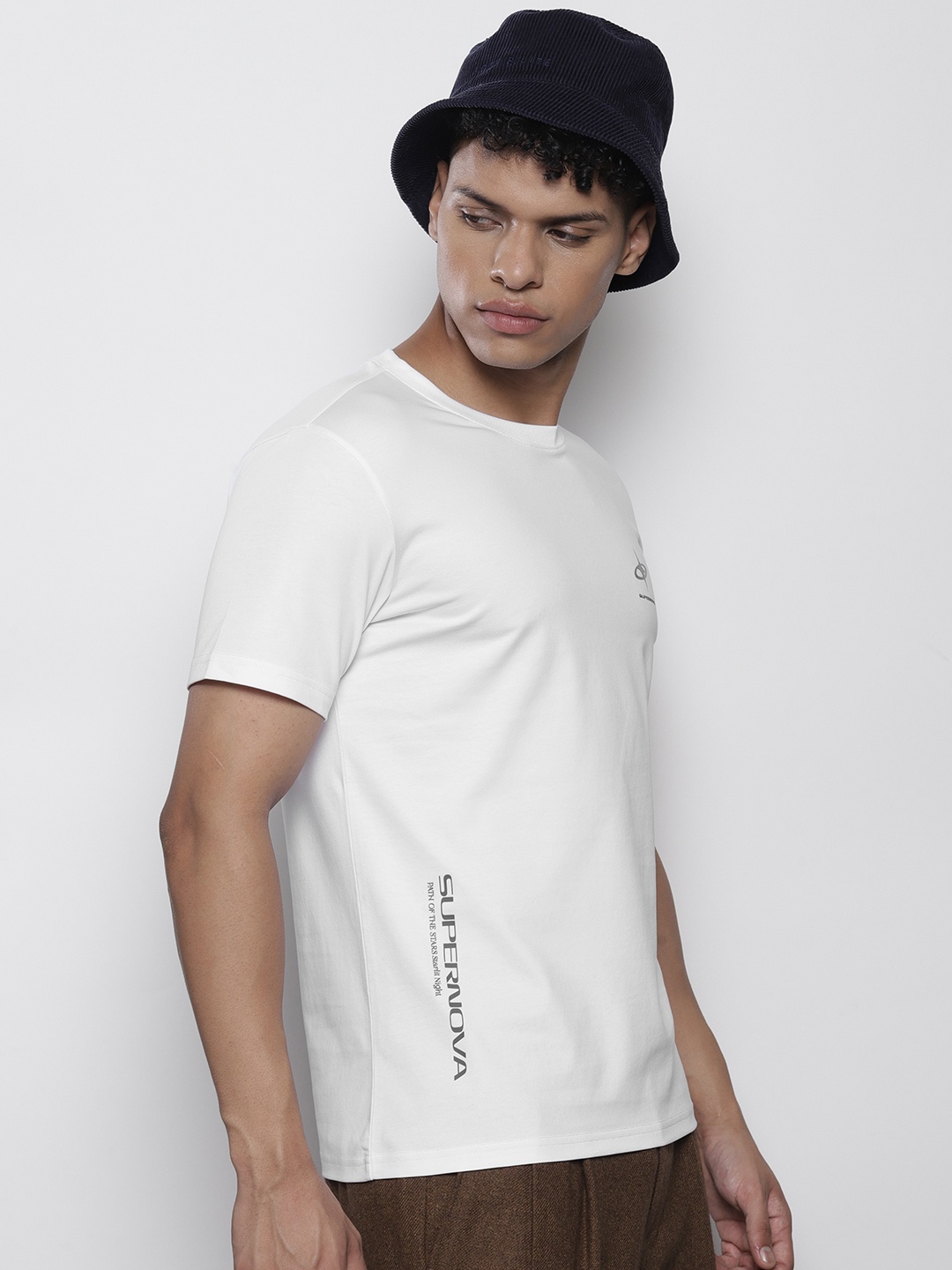 

SEMIR Round Neck Slim Fit T-shirt, White