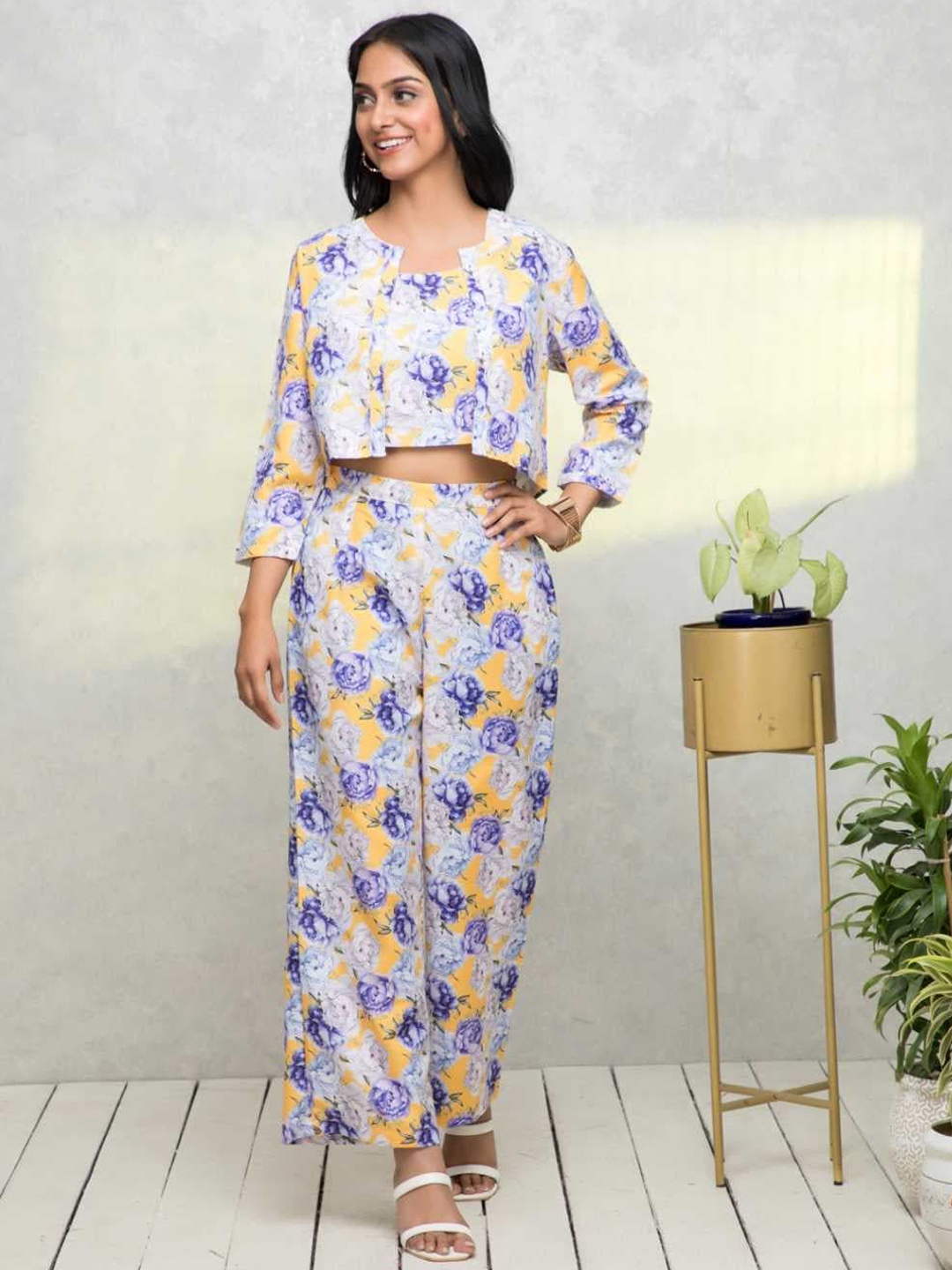 

Myshka Printed Top & Trousers, Purple