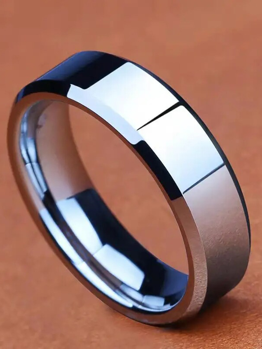 

KARISHMA KREATIONS Stainless Steel Band Finger Ring, Blue