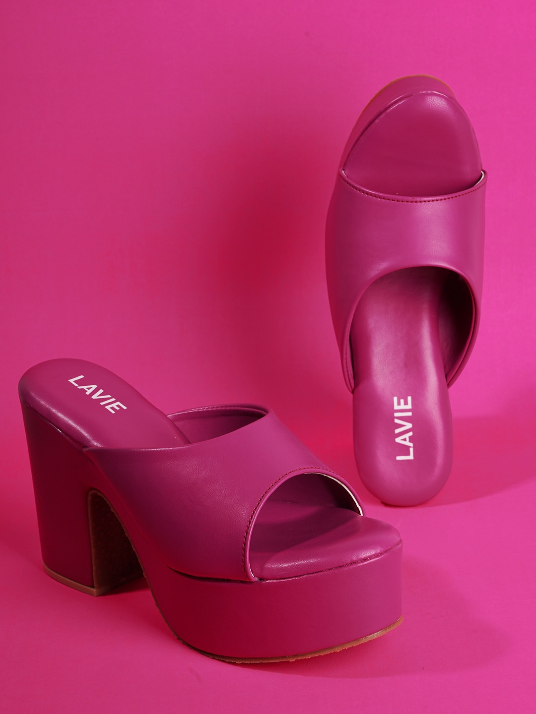 

Lavie Open Toe Platform Heels, Pink