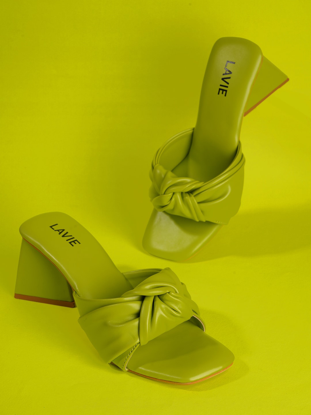 

Lavie Knotted Strap Block Heels, Green