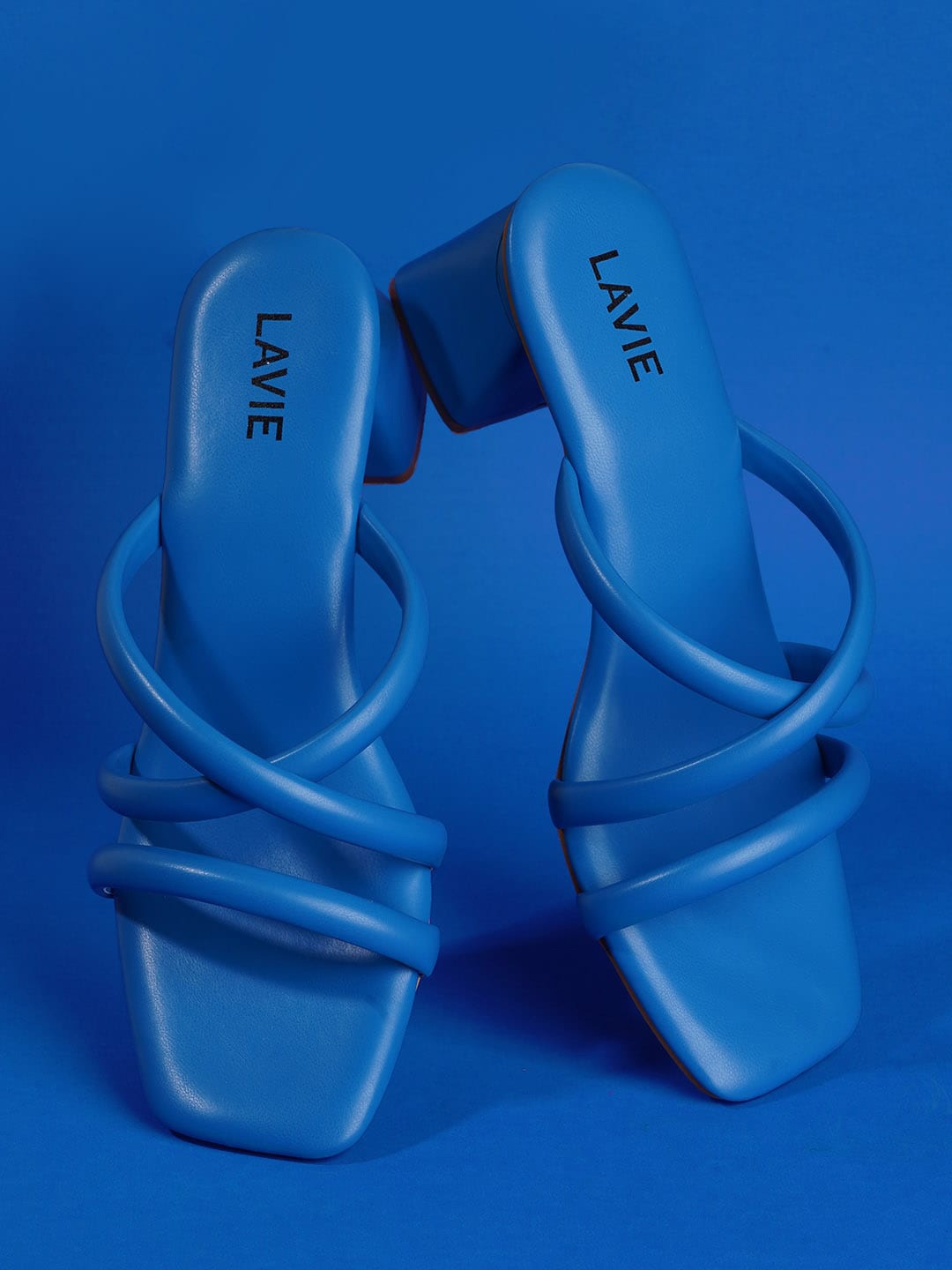 

Lavie Strappy Open Toe Block Heels, Blue