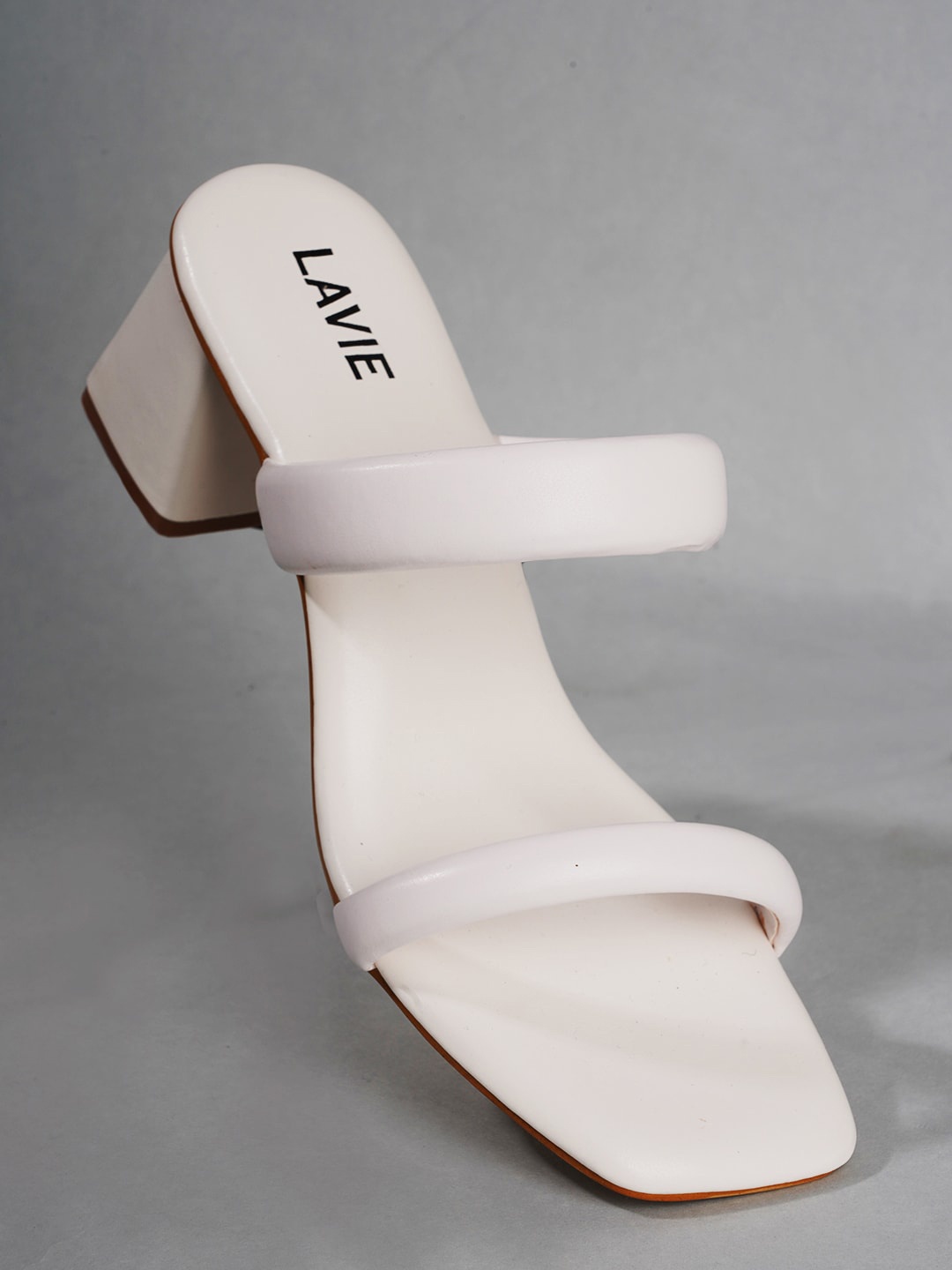 

Lavie Double Strap Block Heels, White