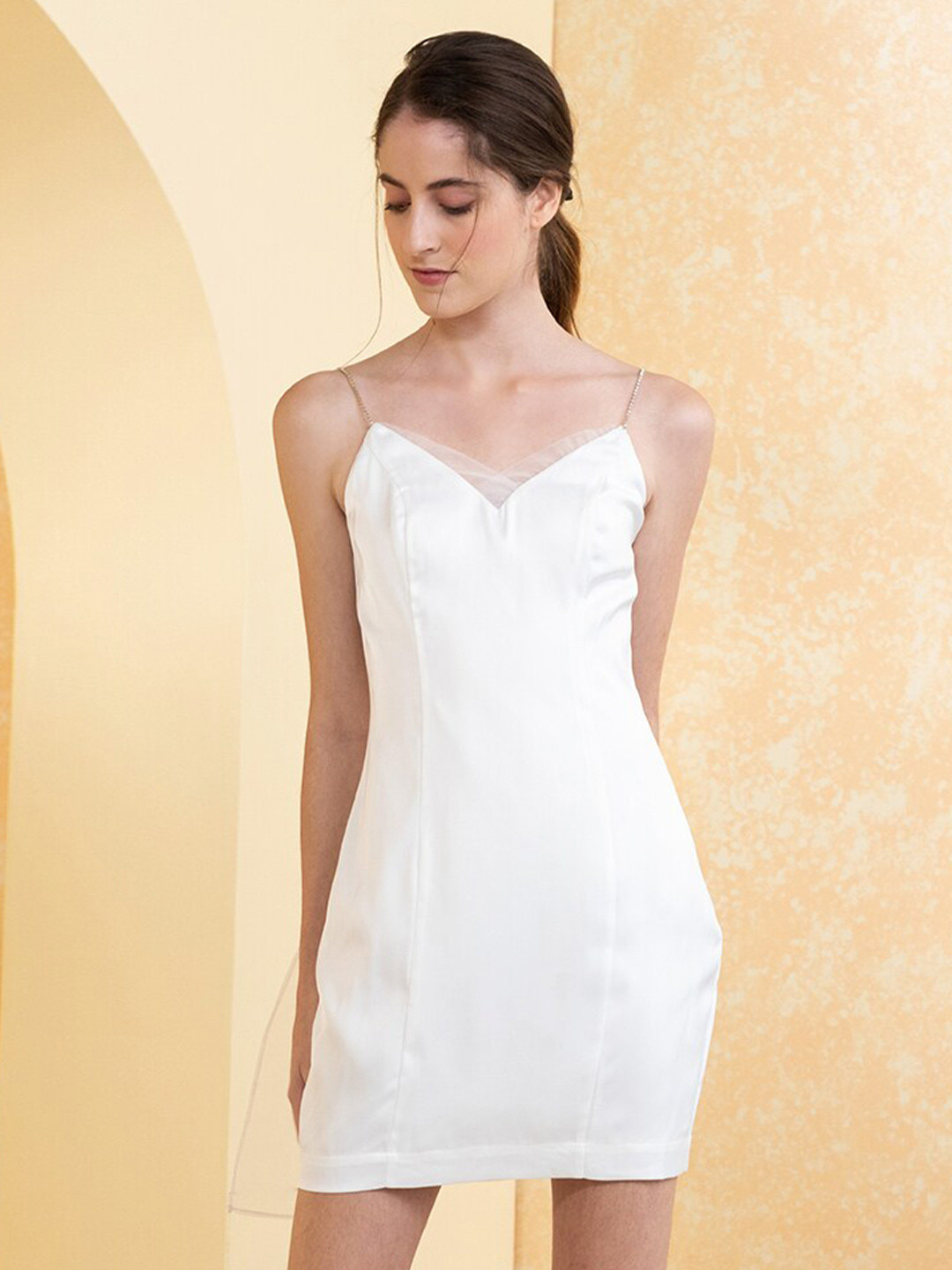 

Zalora Studios Shoulder Straps A-Line Mini Dress, White