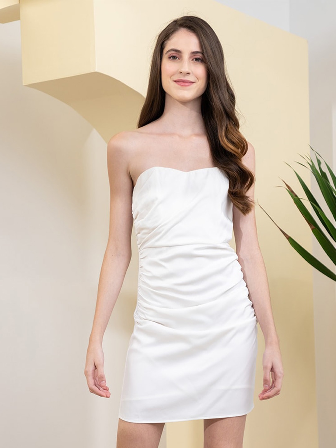 

Zalora Studios Strapless Sheath Dress, White