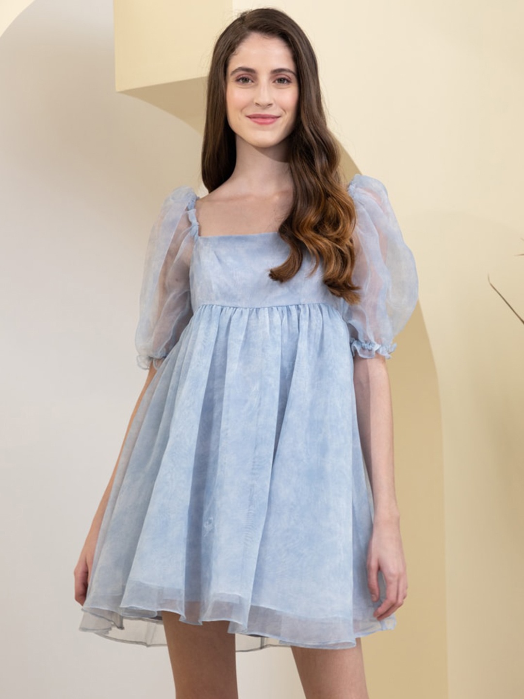 

Zalora Studios Abstract Printed A-Line Dress, Blue