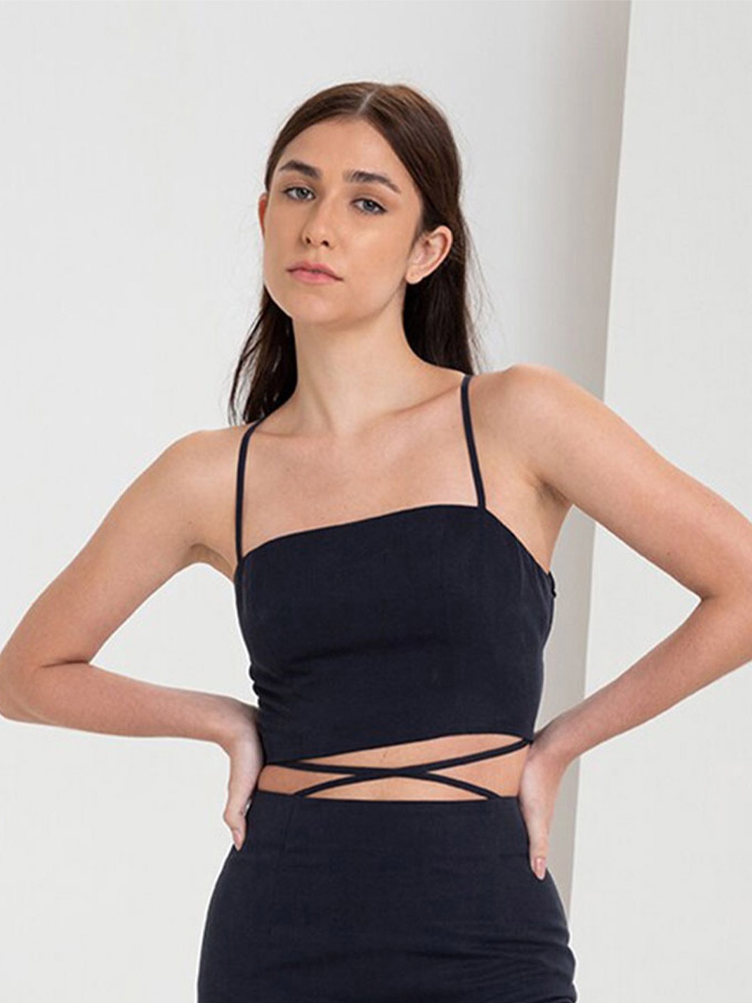 

Zalora Studios Shoulder Straps Tube Top, Black