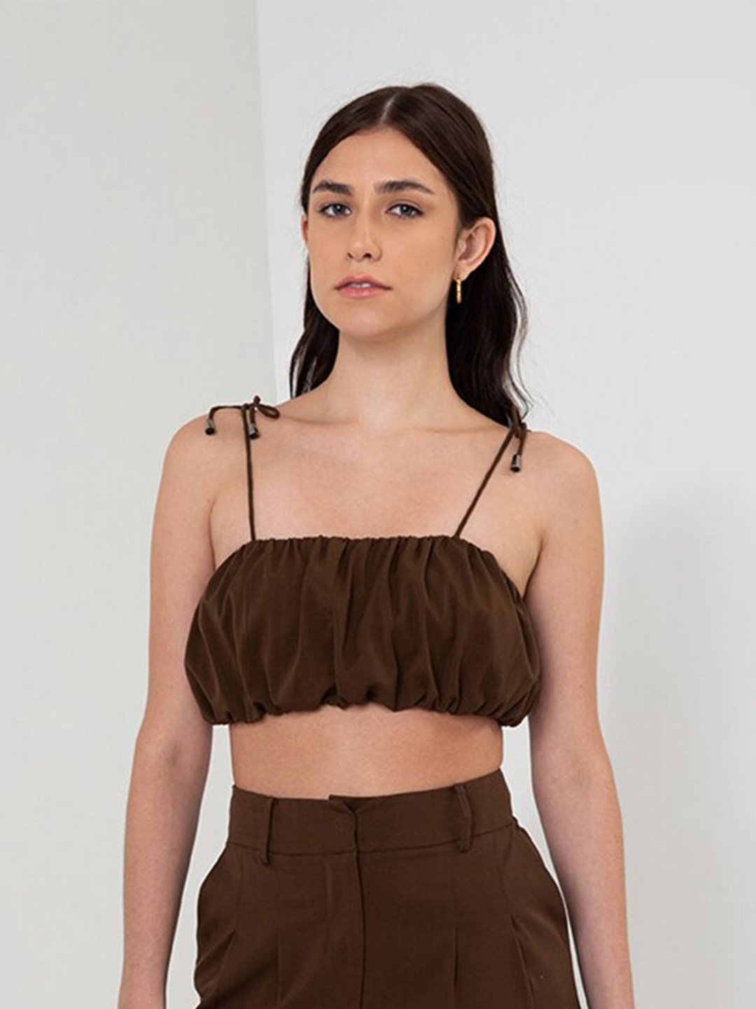 

Zalora Studios Shoulder Straps Top, Brown