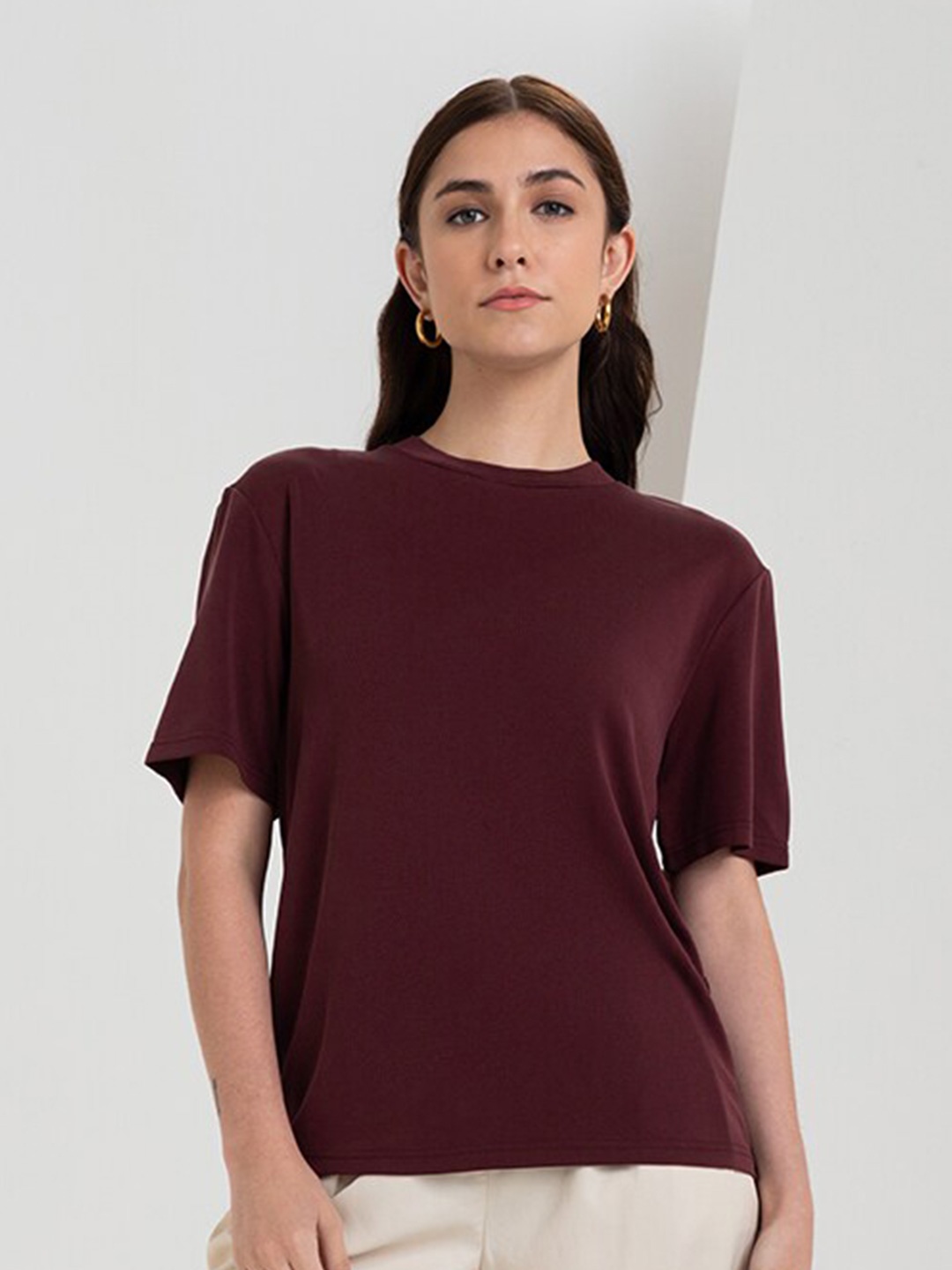 

Zalora Studios Drop-Shoulder Sleeves T-Shirt, Na