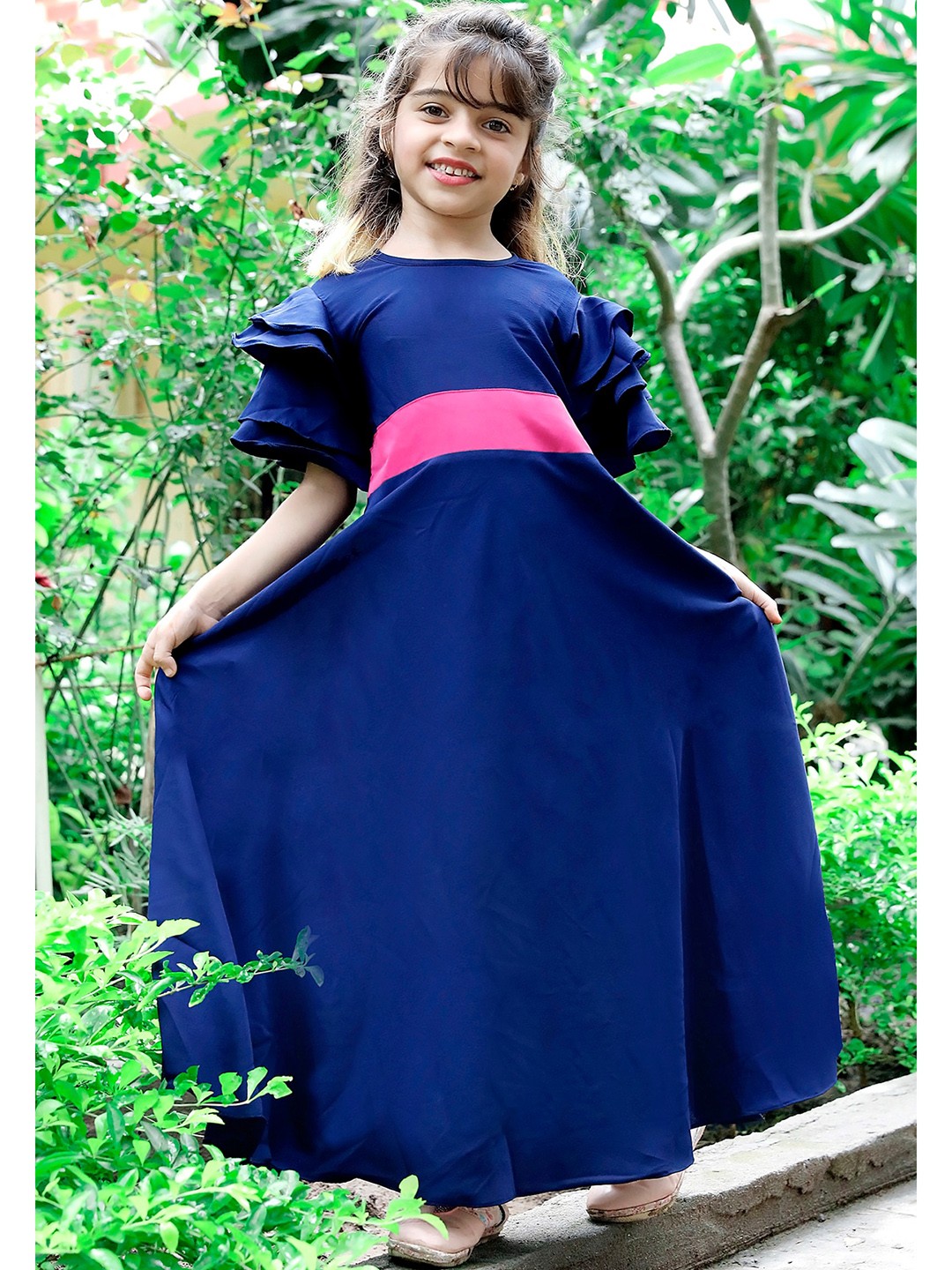 

GO Kids Girls A-line Maxi Dress, Blue