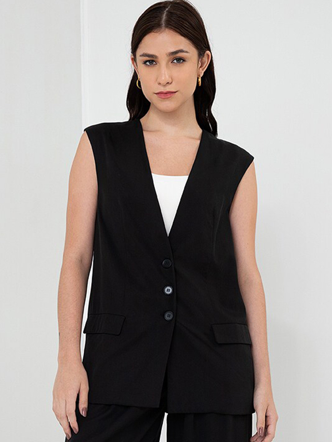 

Zalora Studios Women Longline Tailored Jacket, Black
