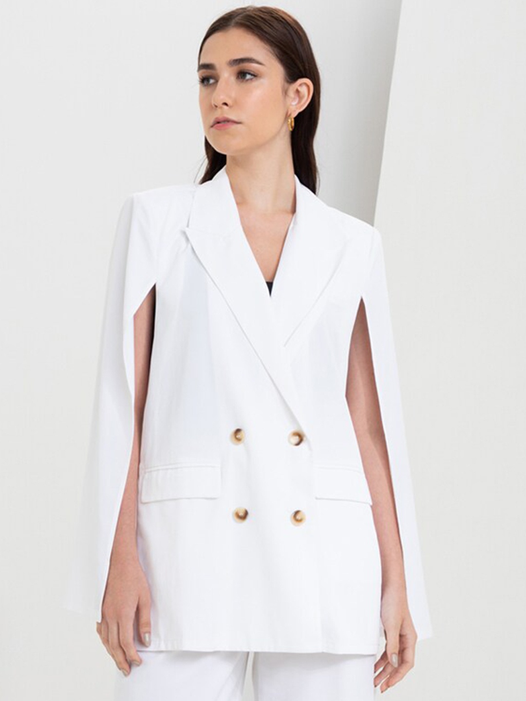 

Zalora Studios Women Longline Tailored Jacket, White