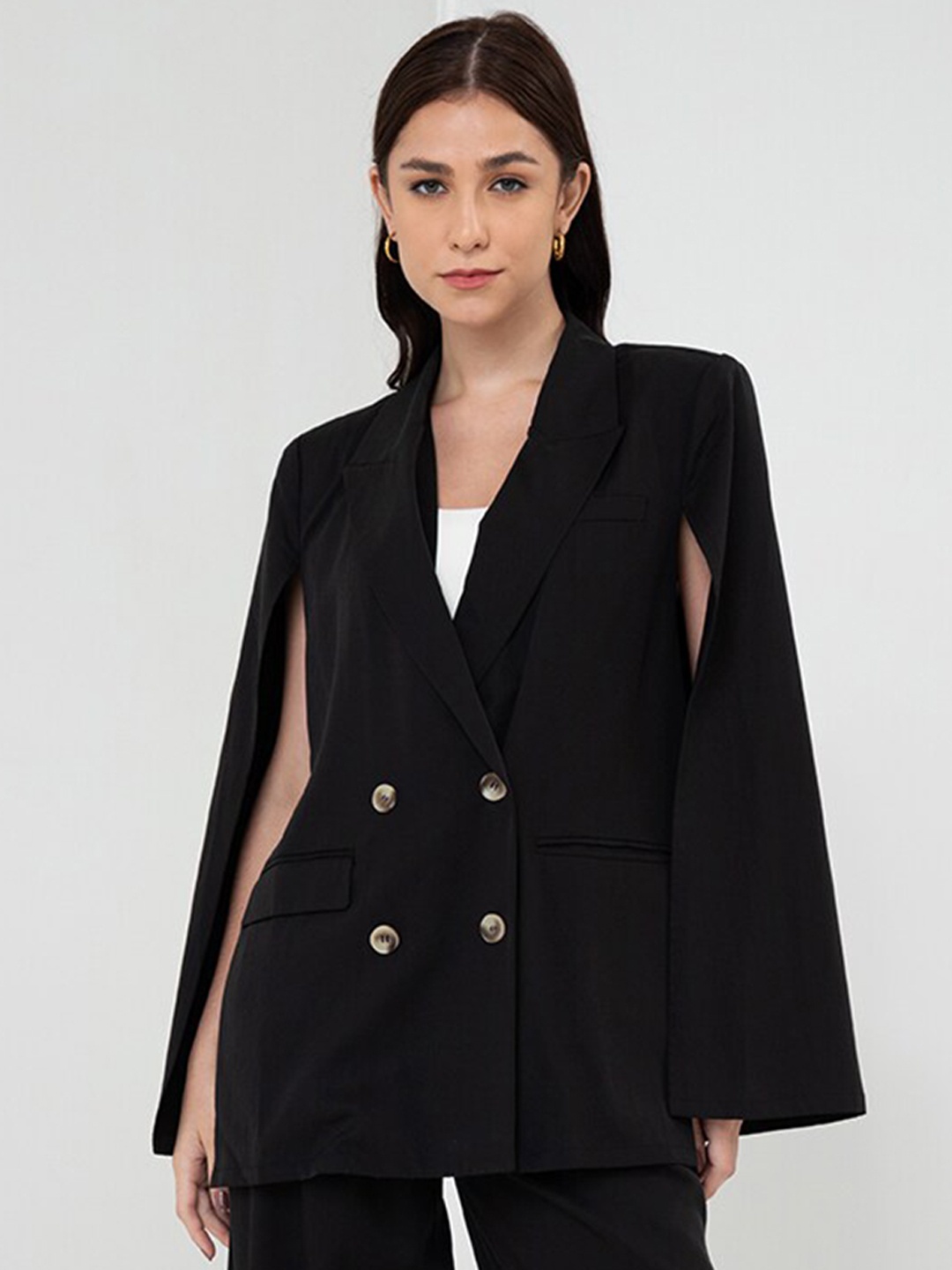 

Zalora Studios Longline Tailored Jacket, Black