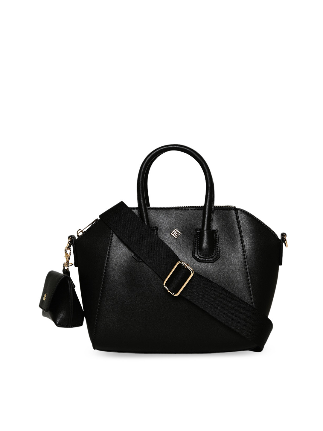 

Call It Spring Oversized Structured Handheld Bag With Tasselled, Black