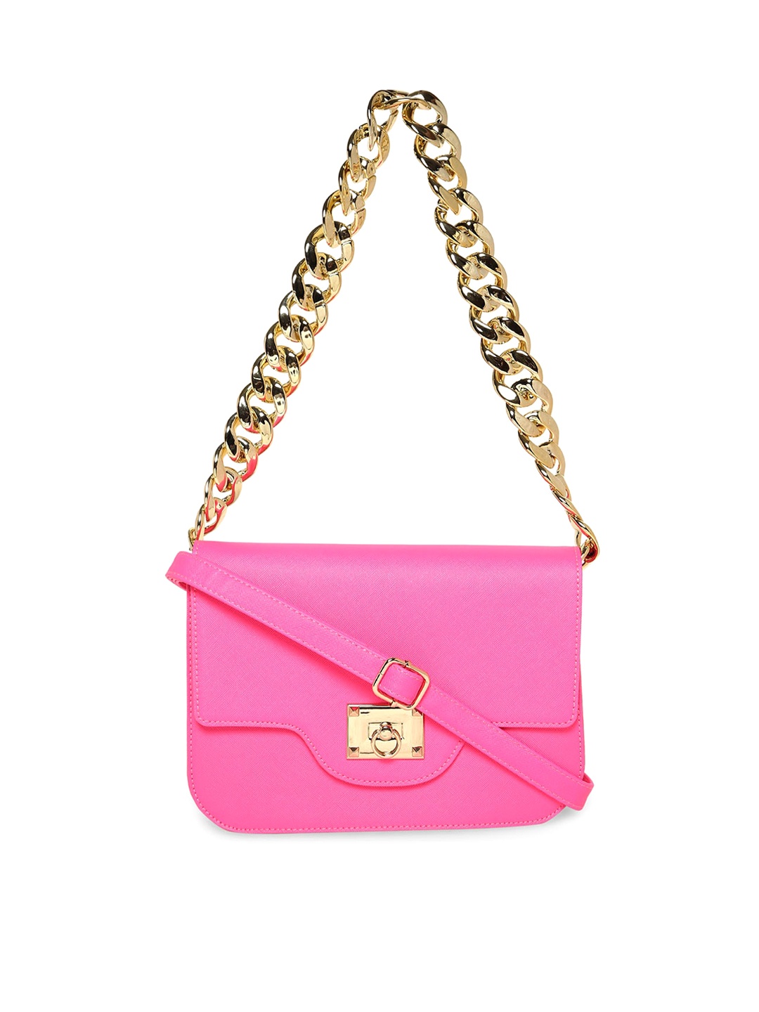 

Call It Spring Structured Sling Bag With Detachable strap, Pink