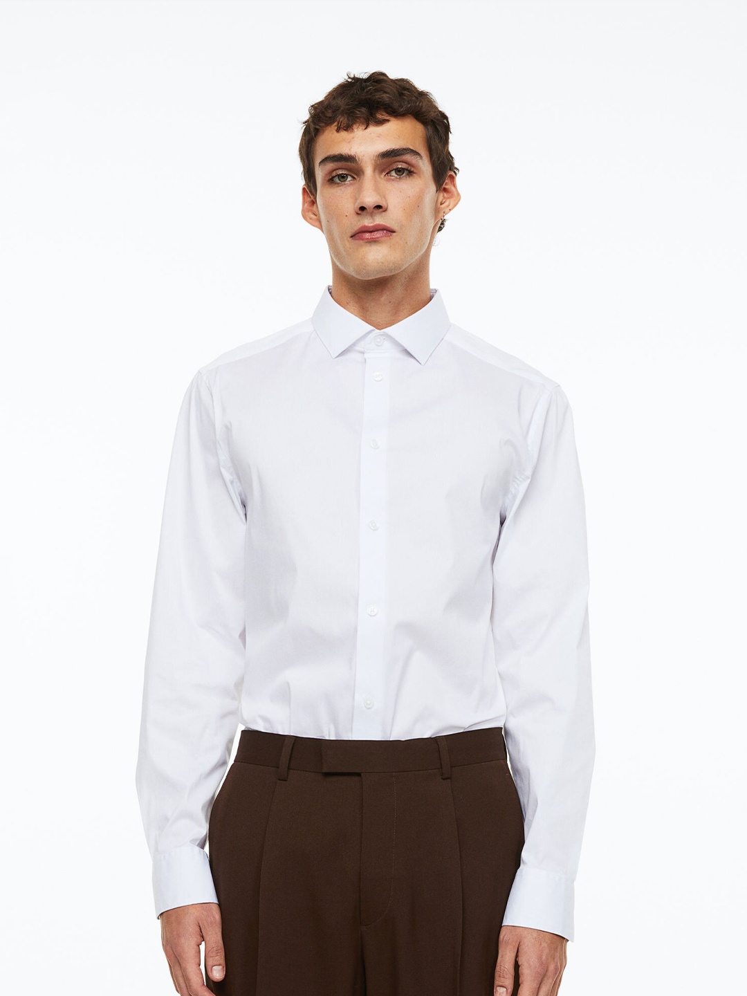 

H&M Slim Fit Stretch Shirt, White