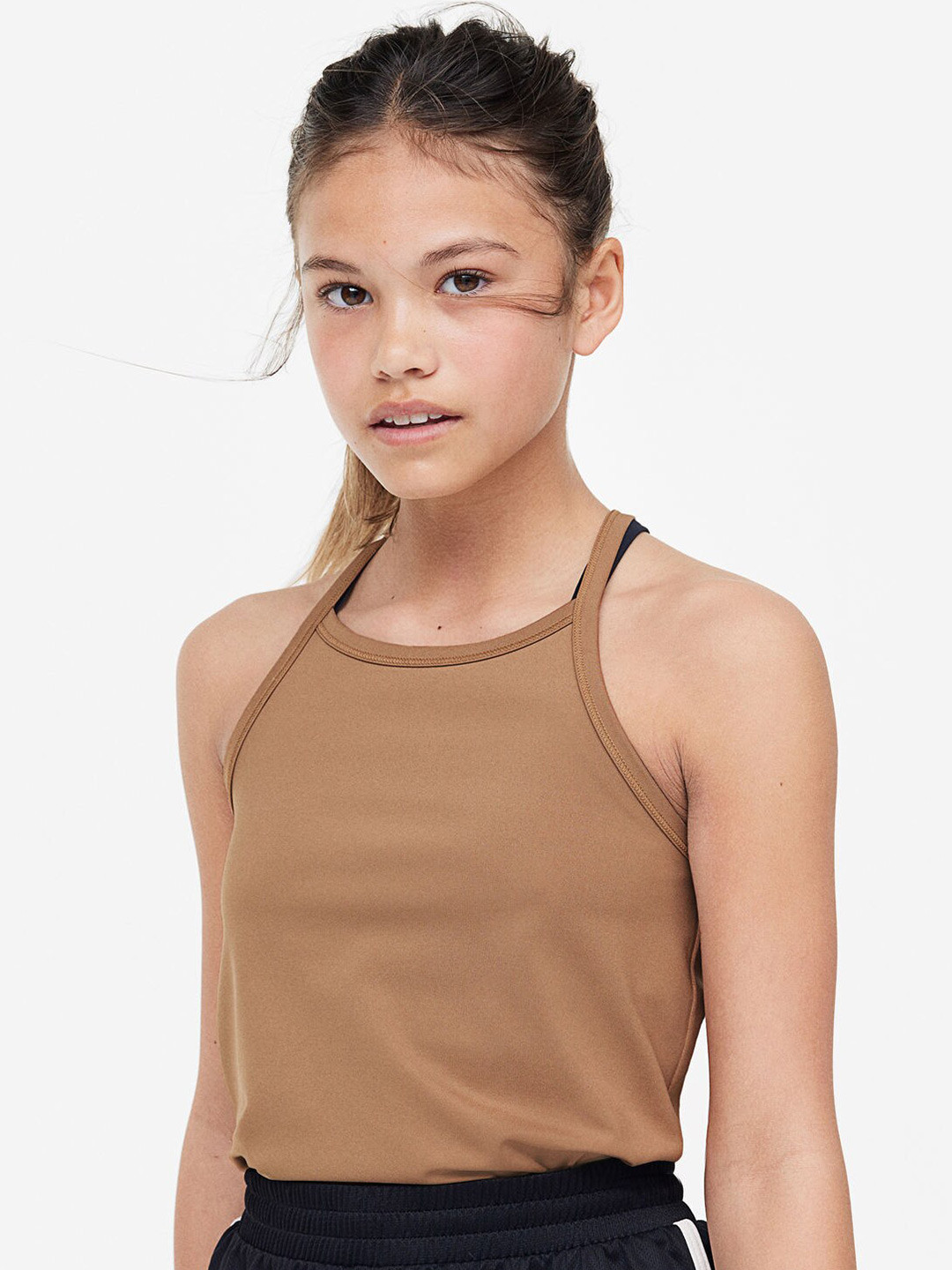 

H&M Girls DryMove Sports Top, Beige