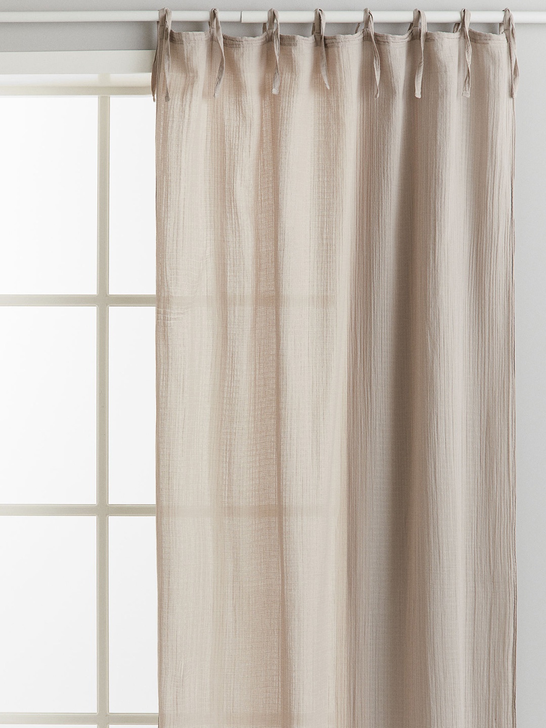 

H&M 2-Pack Beige Muslin Curtain Lengths
