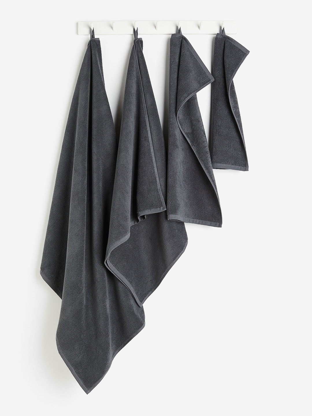 

H&M Grey Cotton Terry Guest Towel
