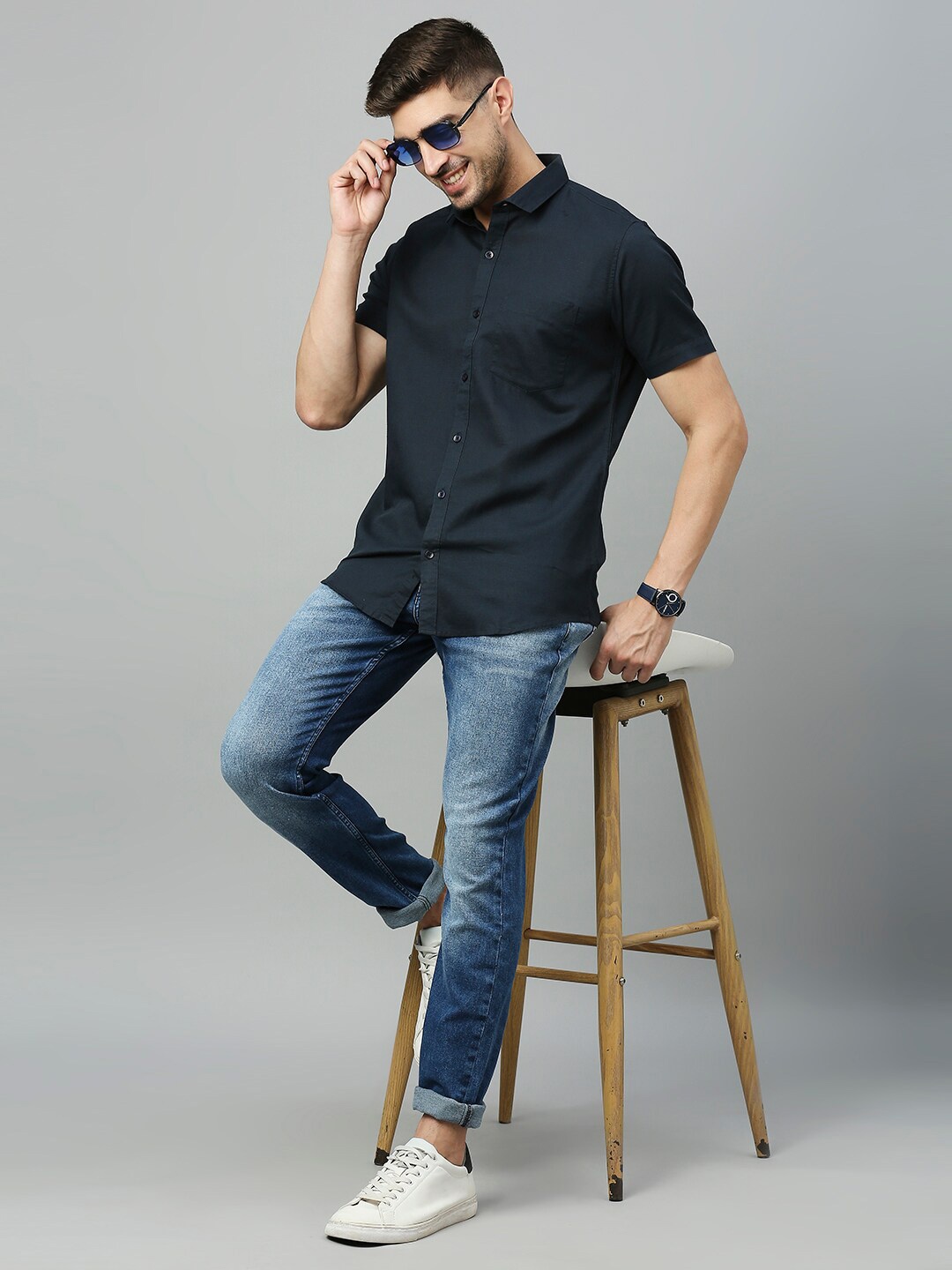 

Mast & Harbour Spread Collar Classic Slim Fit Casual Shirt, Teal