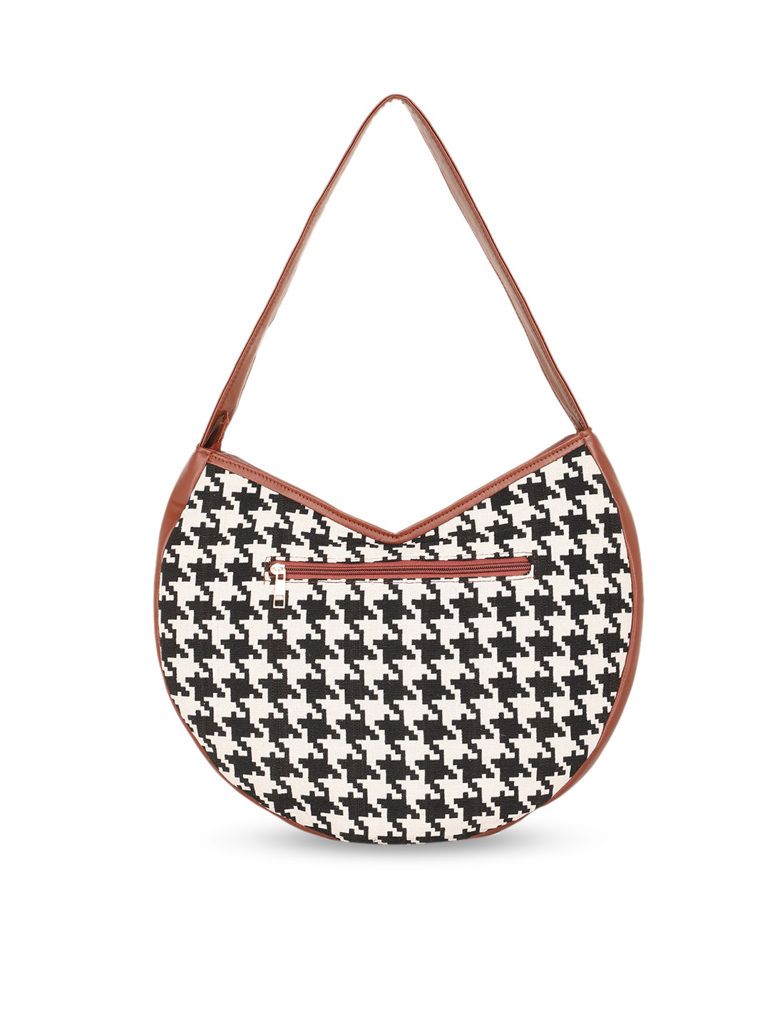 

Defiesta Beige Geometric Printed Half Moon Shoulder Bag
