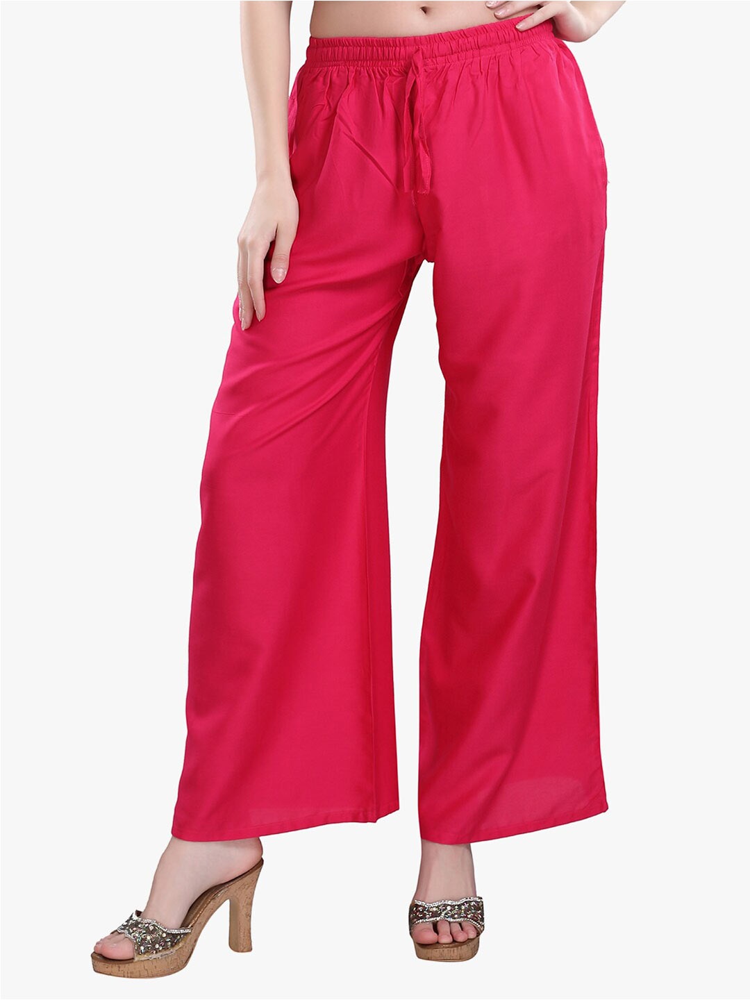 

TRASA Women Pink Knitted Palazzos