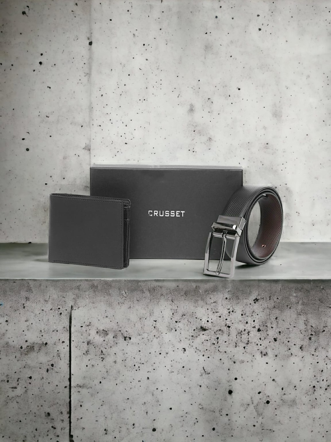 

CRUSSET Men Textured Accessory Gift Set RCB4780, Black