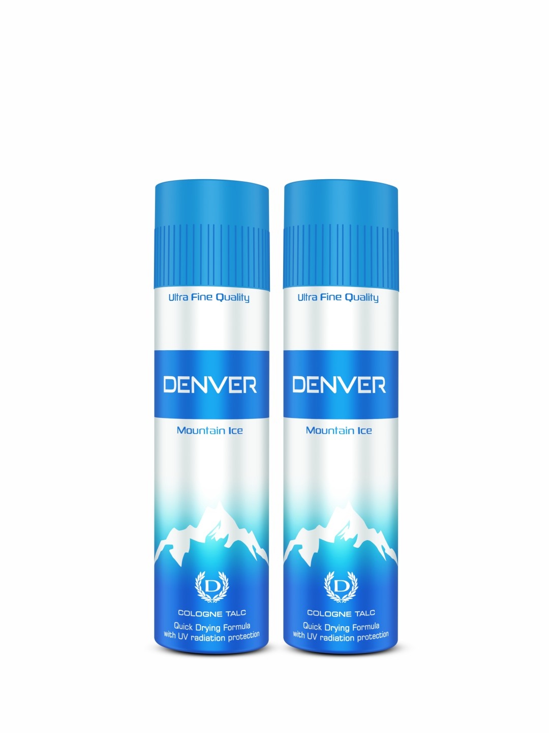 

Denver Men Set of 2 Mountain Cologne Ice Talc - 300g each, White