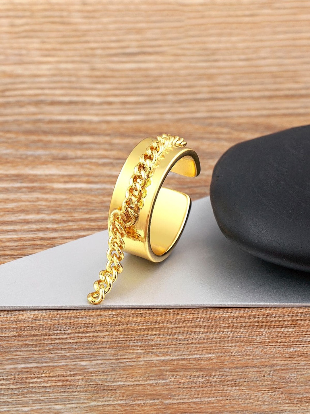 ZIVOM Gold-Plated Chain Ring