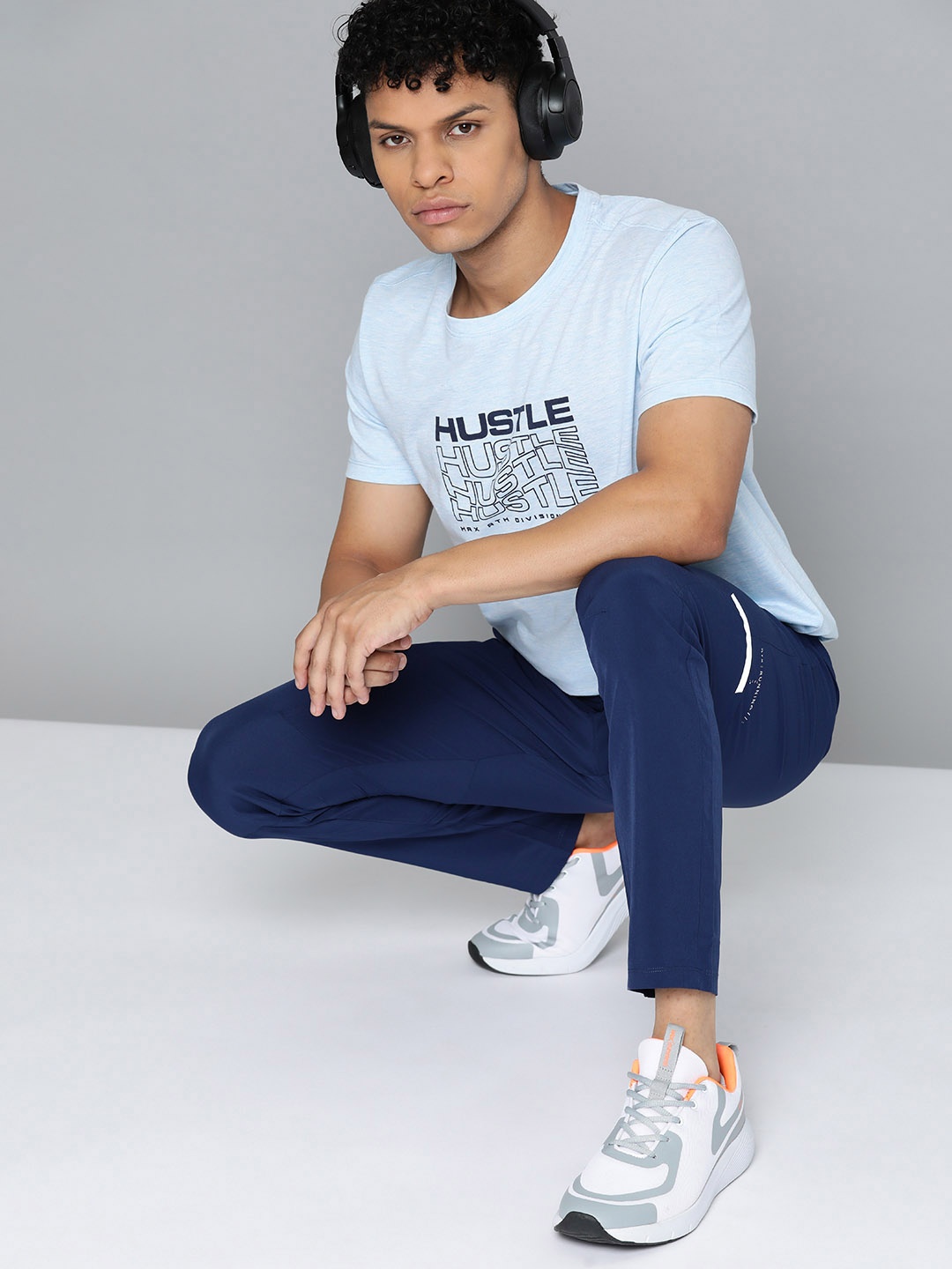 

HRX by Hrithik Roshan Lifestyle Typography Printed Biowash T-shirt, Blue