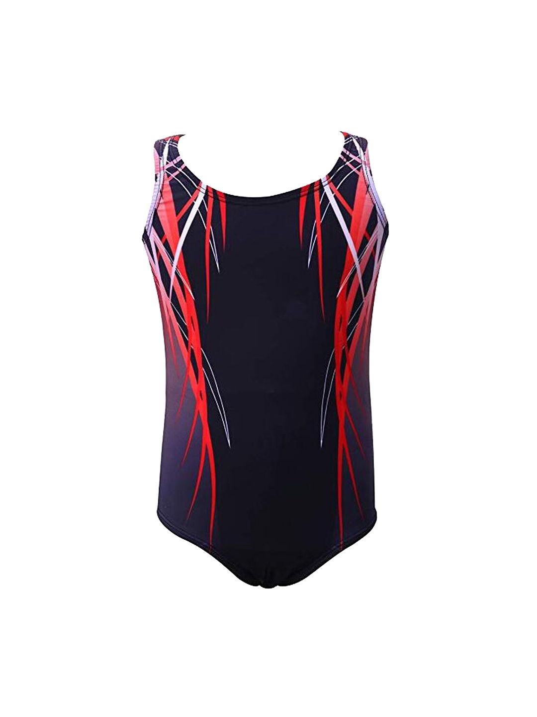 

IKAANYA Boys Printed Gymnastics Sublimation Leotard Bodysuit, Red