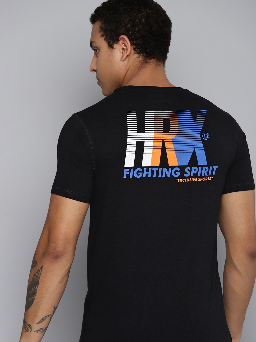 

HRX by Hrithik Roshan Men Brand Logo Printed T-shirt, Black