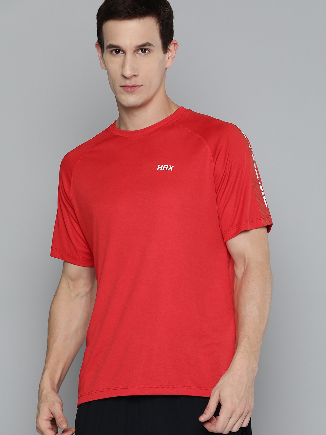 

HRX by Hrithik Roshan Men Solid Training T-shirt, Red