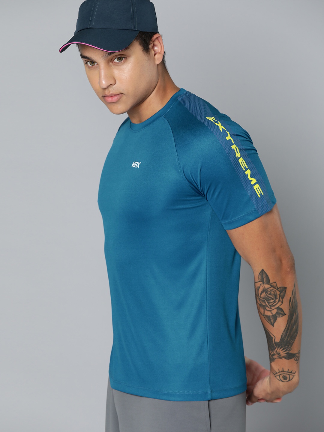 

HRX by Hrithik Roshan Rapid-Dry Training T-shirt, Blue
