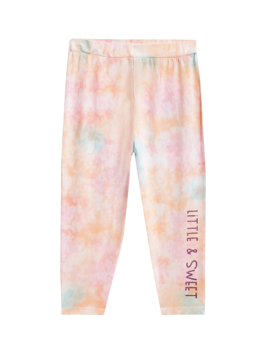 

MiArcus Abstract Printed Ankle-Length Cotton Leggings, Orange