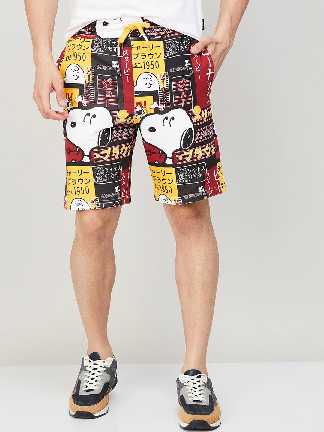 

Fame Forever by Lifestyle Men Graphic Printed Mid-Rise Cotton Shorts, Black