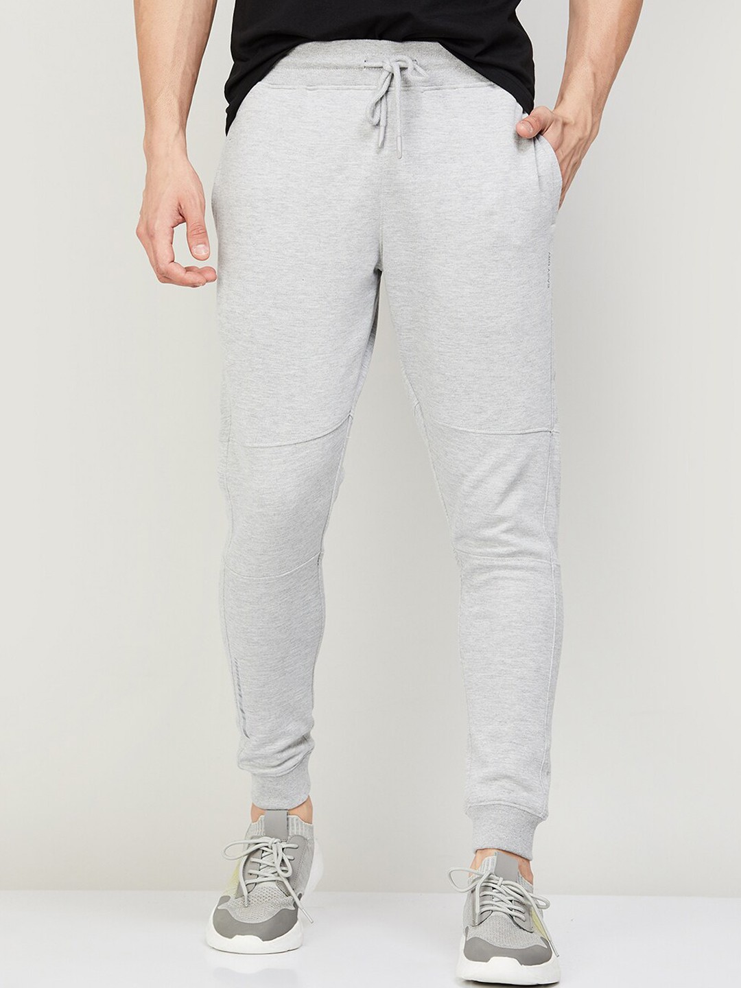 

Fame Forever by Lifestyle Men Mid-Rise Joggers, Grey melange