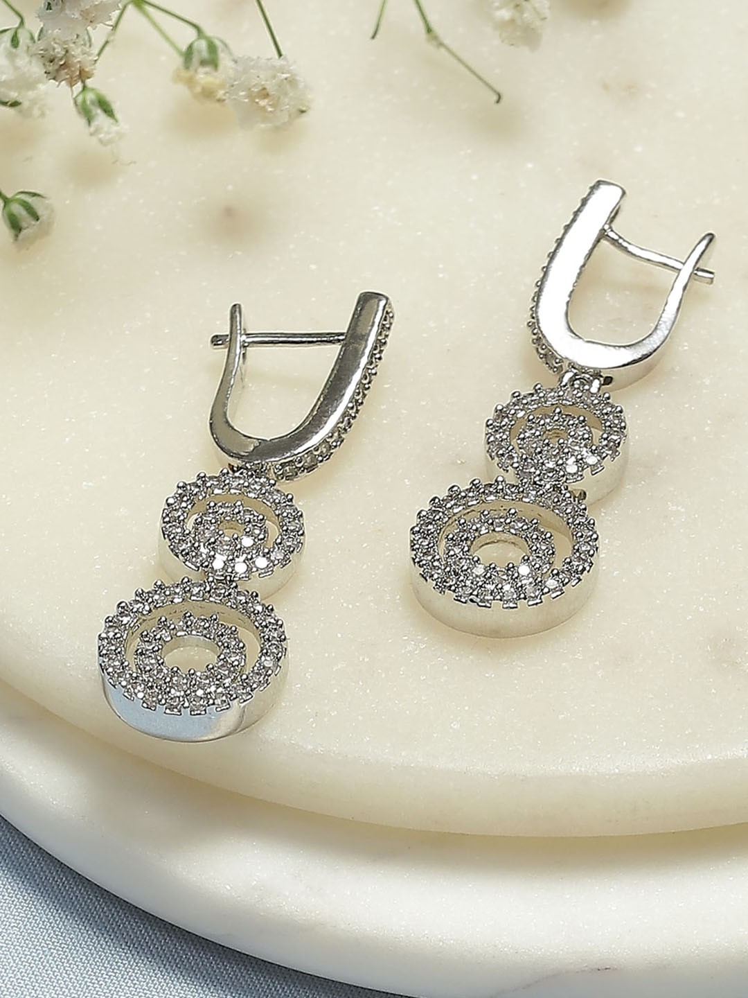 

Biba Silver-Plated Contemporary Hoop Earrings