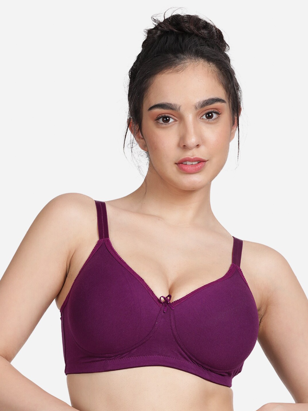 

Susie Lightly Padded Non-Padded Medium Coverage All Day Comfort Cotton Bra, Purple