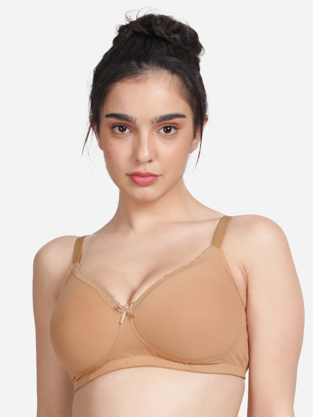 

Susie Lightly Padded Non-Padded Medium Coverage All Day Comfort Cotton Bra, Beige