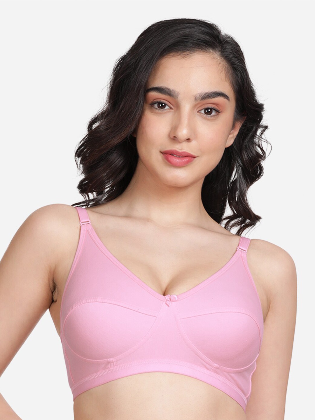 

Susie Lightly Padded Non-Padded Medium Coverage All Day Comfort Cotton Bra, Pink