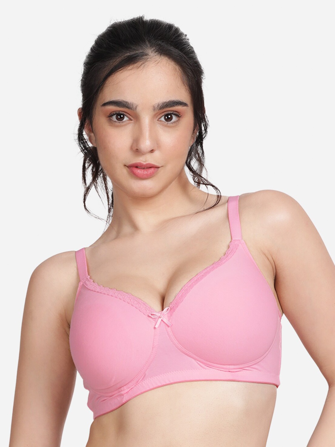

Susie Lightly Padded Non-Wired All Day Comfort Medium Coverage Cotton Bra, Pink