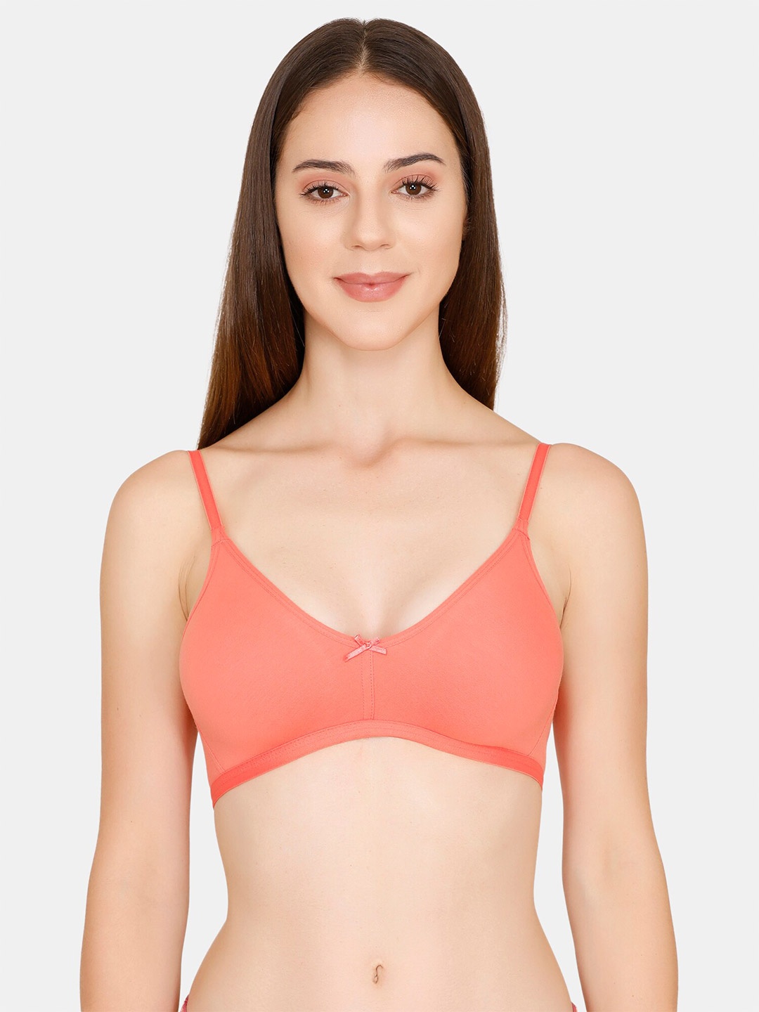 

Zivame Non-Padded Non-Wired Half Coverage All Day Comfort T-shirt Bra, Pink