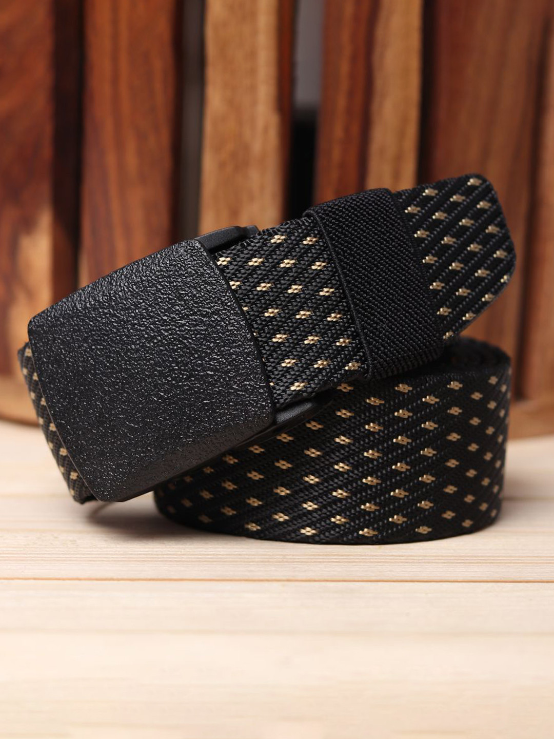 

Kastner Men Woven Design Wide Belt, Black