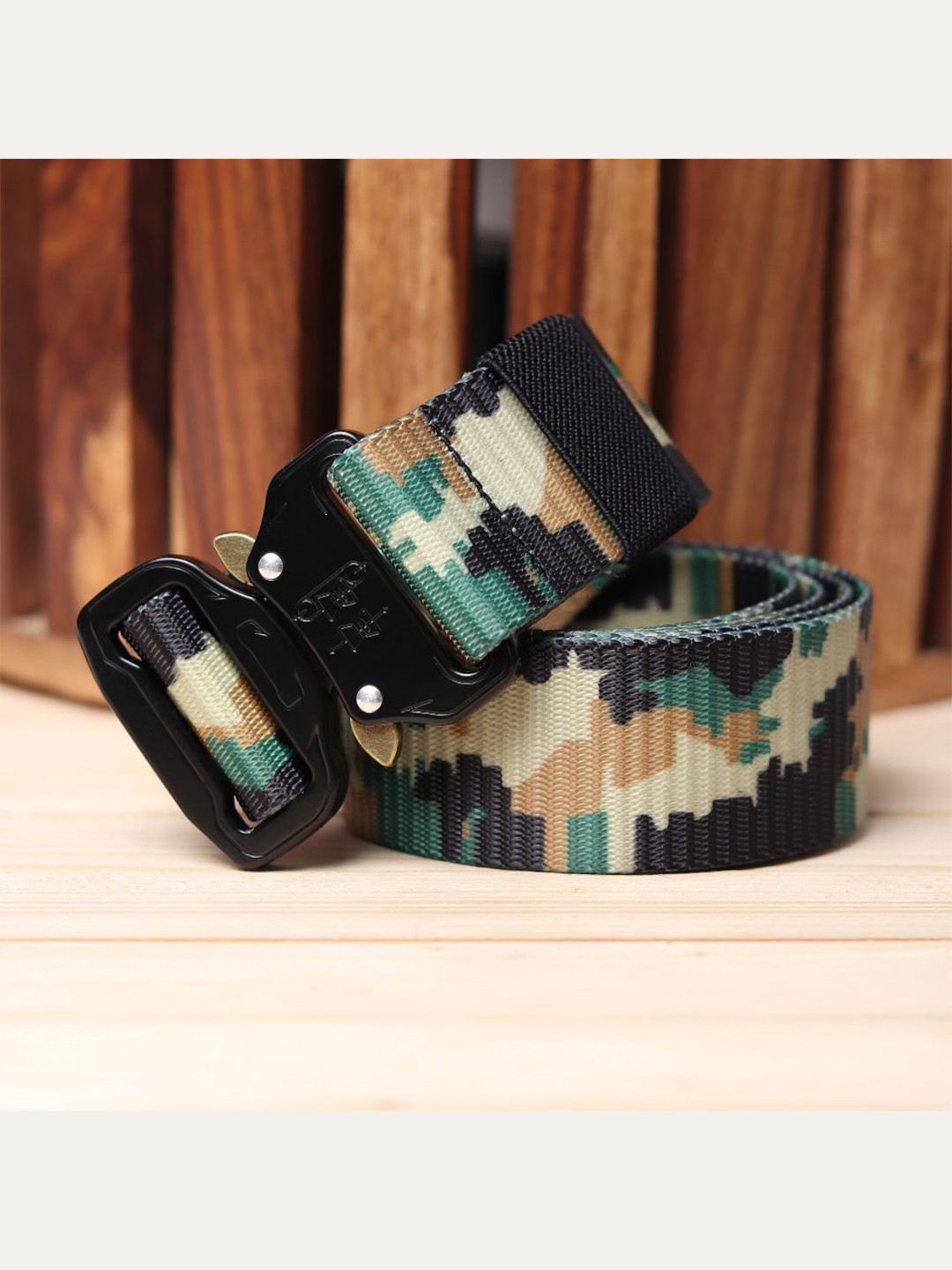 

Kastner Men Canvas Printed Casual Belt, Green